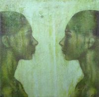 &ldquo;Confrontation&rdquo;, acrylic on canvas, 30x30cm, 2022